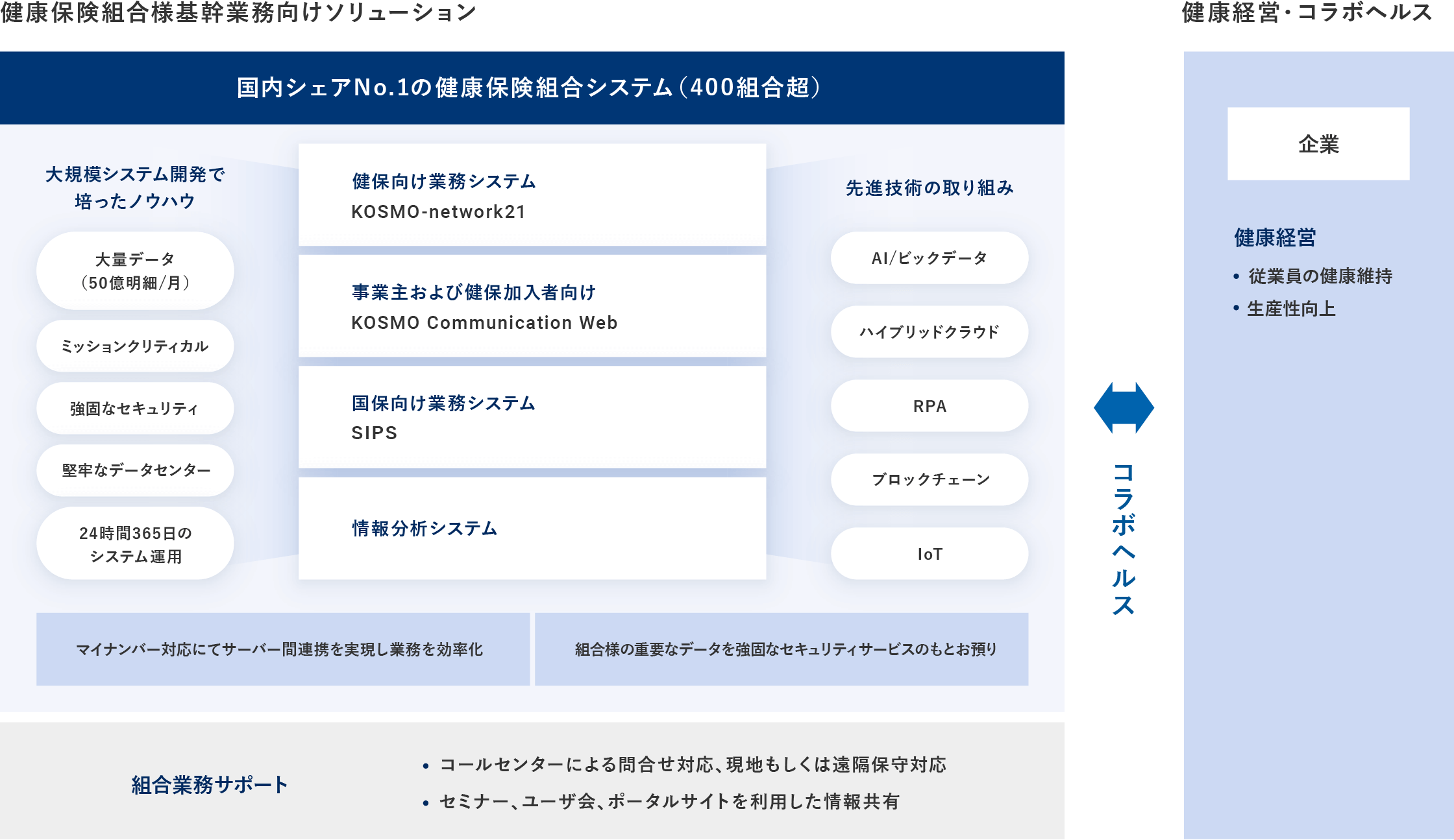 健康保険ソリューション概要図