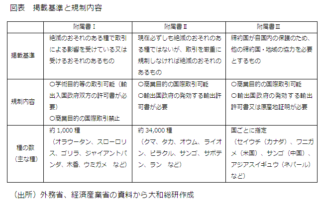 図表　掲載基準と規制内容